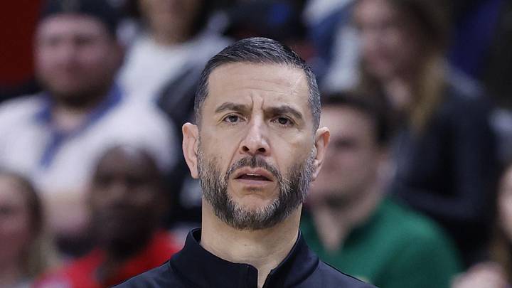 Mar 26, 2026; Detroit, Michigan, USA; New Orleans Pelicans head coach James Borrego looks on in the first half against the Detroit Pistons at Little Caesars Arena. Mandatory Credit: Rick Osentoski-Imagn Images Mar 26, 2026; Detroit, Michigan, USA; New Orleans Pelicans head coach James Borrego looks on in the first half against the Detroit Pistons at Little Caesars Arena. Mandatory Credit: Rick Osentoski-Imagn Images