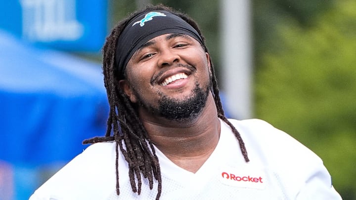 Detroit Lions defensive tackle Tyleik Williams (91). Detroit Lions defensive tackle Tyleik Williams (91).