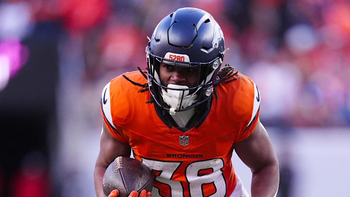 Denver Broncos running back Jaleel McLaughlin