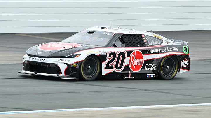 Aug 22, 2026; Loudon, New Hampshire, USA; Joe Gibbs Racing driver Christopher Bell (20) practices at New Hampshire Motor Speedway. Mandatory Credit: Eric Canha-Imagn Images Aug 22, 2026; Loudon, New Hampshire, USA; Joe Gibbs Racing driver Christopher Bell (20) practices at New Hampshire Motor Speedway. Mandatory Credit: Eric Canha-Imagn Images