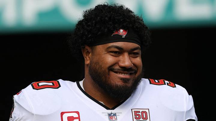 Dec 28, 2025; Miami Gardens, Florida, USA; Tampa Bay Buccaneers defensive tackle Vita Vea (50) walks out for player introductions prior to a game against the Miami Dolphins at Hard Rock Stadium. Mandatory Credit: Nathan Ray Seebeck-Imagn Images Dec 28, 2025; Miami Gardens, Florida, USA; Tampa Bay Buccaneers defensive tackle Vita Vea (50) walks out for player introductions prior to a game against the Miami Dolphins at Hard Rock Stadium. Mandatory Credit: Nathan Ray Seebeck-Imagn Images