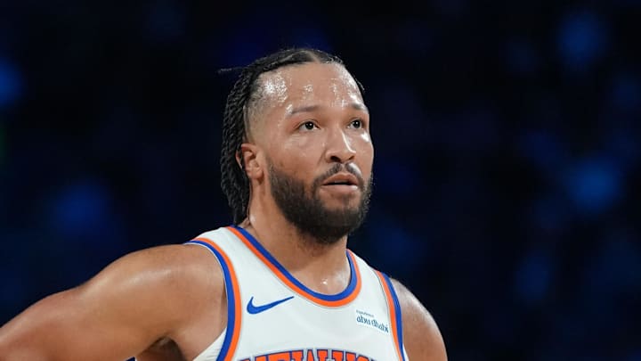 Dec 13, 2025; Las Vegas, Nevada, USA; New York Knicks guard Jalen Brunson (11) stands on the court against the Orlando Magic during the third quarter at T-Mobile Arena. Mandatory Credit: Kirby Lee-Imagn Images Dec 13, 2025; Las Vegas, Nevada, USA; New York Knicks guard Jalen Brunson (11) stands on the court against the Orlando Magic during the third quarter at T-Mobile Arena. Mandatory Credit: Kirby Lee-Imagn Images