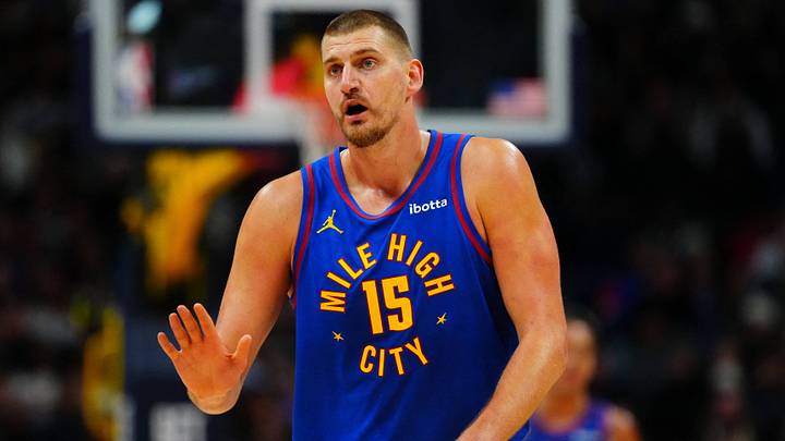 Oct 26, 2026; Denver, Colorado, USA; Denver Nuggets center Nikola Jokic (15) reacts in the second quarter against the Golden State Warriors at Ball Arena. Mandatory Credit: Ron Chenoy-Imagn Images Oct 26, 2026; Denver, Colorado, USA; Denver Nuggets center Nikola Jokic (15) reacts in the second quarter against the Golden State Warriors at Ball Arena. Mandatory Credit: Ron Chenoy-Imagn Images