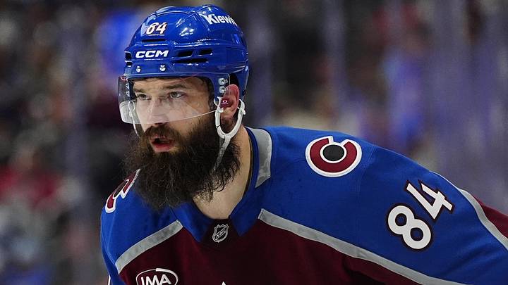 May 22, 2026; Denver, Colorado, USA; Colorado Avalanche defenseman Brent Burns (84) looks on during the second period against the Vegas Golden Knights in game two of the Western Conference Final of the 2026 Stanley Cup Playoffs at Ball Arena. Mandatory Credit: Ron Chenoy-Imagn Images May 22, 2026; Denver, Colorado, USA; Colorado Avalanche defenseman Brent Burns (84) looks on during the second period against the Vegas Golden Knights in game two of the Western Conference Final of the 2026 Stanley Cup Playoffs at Ball Arena. Mandatory Credit: Ron Chenoy-Imagn Images