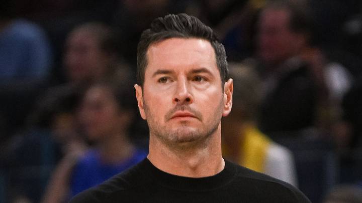 Oct 6, 2026; San Francisco, California, USA; Los Angeles Lakers Head Coach JJ Redick holds the ball during the first quarter of the game against the Golden State Warriors at Chase Center. Mandatory Credit: Ed Szczepanski-Imagn Images Oct 6, 2026; San Francisco, California, USA; Los Angeles Lakers Head Coach JJ Redick holds the ball during the first quarter of the game against the Golden State Warriors at Chase Center. Mandatory Credit: Ed Szczepanski-Imagn Images