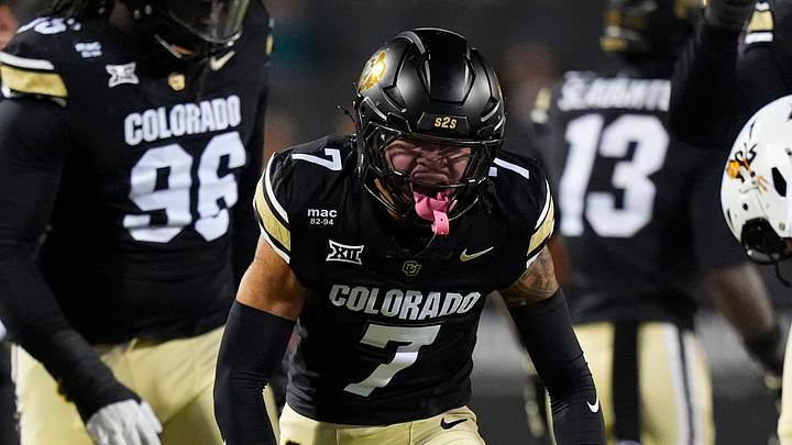 Colorado Buffaloes defensive back Tawfiq Byard (7) reacts in the first quarter against the Arizona State Sun Devils at Folsom Field. Colorado Buffaloes defensive back Tawfiq Byard (7) reacts in the first quarter against the Arizona State Sun Devils at Folsom Field.