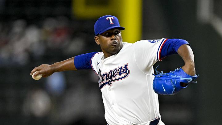 Texas Rangers starting pitcher Kumar Rocker.