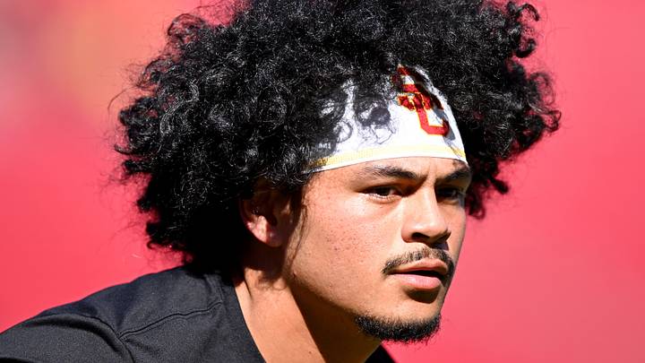 Oct 3, 2026; Los Angeles, California, USA; USC Trojans quarterback Jayden Maiava (14) warms up prior to the game against the Washington Huskies at United Airlines Field at Los Angeles Memorial Coliseum. Mandatory Credit: Griffin Hooper-Imagn Images Oct 3, 2026; Los Angeles, California, USA; USC Trojans quarterback Jayden Maiava (14) warms up prior to the game against the Washington Huskies at United Airlines Field at Los Angeles Memorial Coliseum. Mandatory Credit: Griffin Hooper-Imagn Images