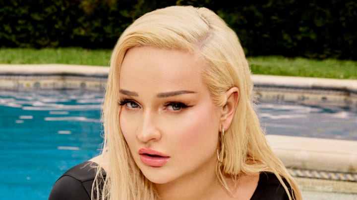 Kim Petras was photographed by Yu Tsai in Los Angeles. Earring by Jennifer Meyer.