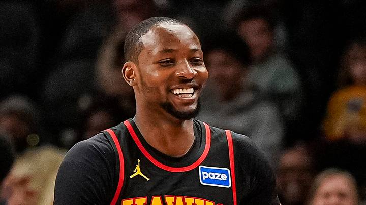 Feb 24, 2026; Atlanta, Georgia, USA; Atlanta Hawks forward Jonathan Kuminga (0) reacts with center Jock Landale (31) after scoring against the Washington Wizards during the first half at State Farm Arena. Mandatory Credit: Dale Zanine-Imagn Images Feb 24, 2026; Atlanta, Georgia, USA; Atlanta Hawks forward Jonathan Kuminga (0) reacts with center Jock Landale (31) after scoring against the Washington Wizards during the first half at State Farm Arena. Mandatory Credit: Dale Zanine-Imagn Images