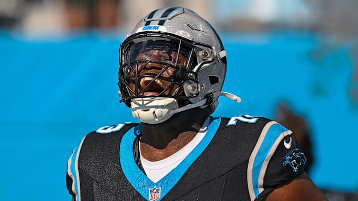 Carolina Panthers offensive tackle Ikem Ekownu