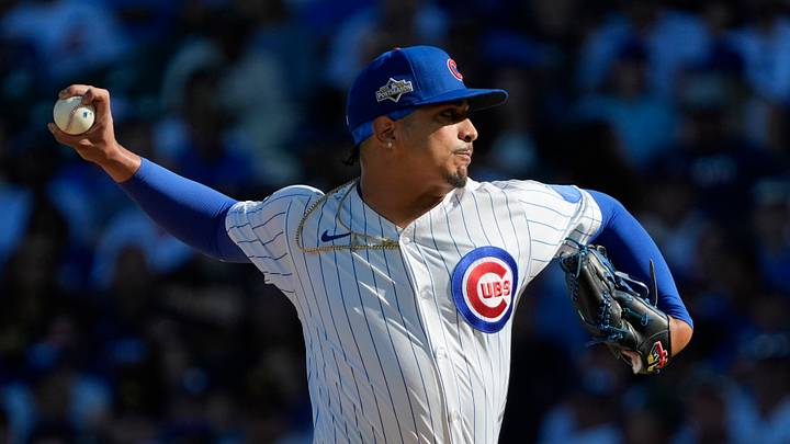 Sep 30, 2025; Chicago, Illinois, USA; Chicago Cubs pitcher Daniel Palencia (48) throws the ball against the San Diego Padres during game one of the Wildcard round for the 2025 MLB playoffs at Wrigley Field. Mandatory Credit: David Banks-Imagn Images Sep 30, 2025; Chicago, Illinois, USA; Chicago Cubs pitcher Daniel Palencia (48) throws the ball against the San Diego Padres during game one of the Wildcard round for the 2025 MLB playoffs at Wrigley Field. Mandatory Credit: David Banks-Imagn Images