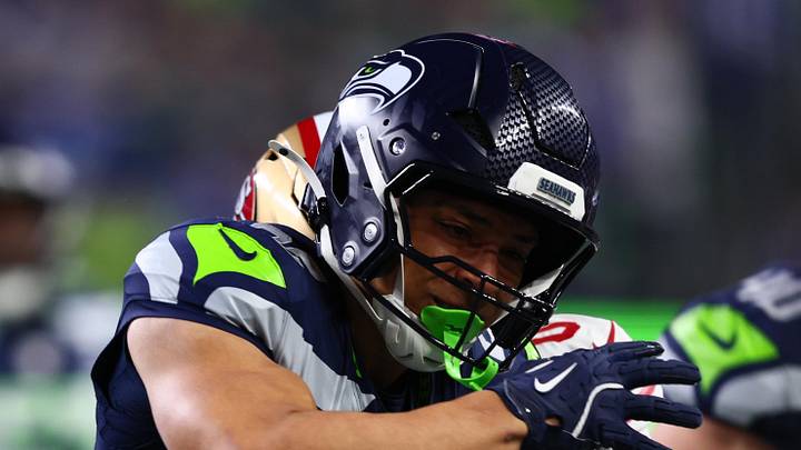Seattle Seahawks running back Zach Charbonnet carries the ball as San Francisco 49ers cornerback Renardo Green defends. Seattle Seahawks running back Zach Charbonnet carries the ball as San Francisco 49ers cornerback Renardo Green defends.
