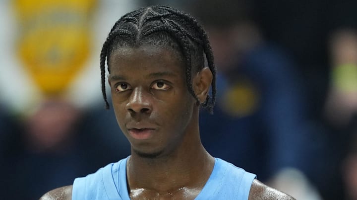Jan 17, 2026; Berkeley, California, USA; North Carolina Tar Heels forward Caleb Wilson (8) during the first half against the California Golden Bears at Haas Pavilion. Mandatory Credit: Darren Yamashita-Imagn Images Jan 17, 2026; Berkeley, California, USA; North Carolina Tar Heels forward Caleb Wilson (8) during the first half against the California Golden Bears at Haas Pavilion. Mandatory Credit: Darren Yamashita-Imagn Images