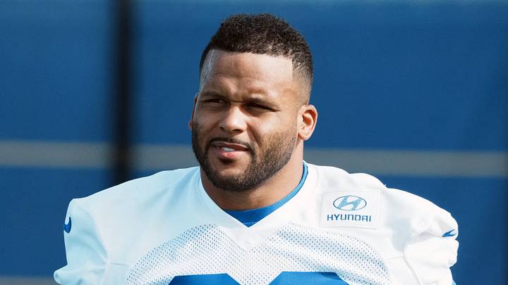 Los Angeles Rams defensive end Aaron Donald. Los Angeles Rams defensive end Aaron Donald.