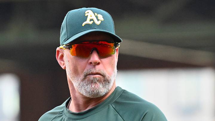 Aug 7, 2026; Boston, Massachusetts, USA; Athletics manager Mark Kotsay (7) looks on before a game against the Boston Red Sox at Fenway Park. Mandatory Credit: Eric Canha-Imagn Images Aug 7, 2026; Boston, Massachusetts, USA; Athletics manager Mark Kotsay (7) looks on before a game against the Boston Red Sox at Fenway Park. Mandatory Credit: Eric Canha-Imagn Images