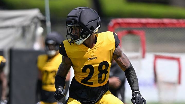 Aug 03, 2026; Latrobe, PA, USA; Pittsburgh Steelers safety Robert Spears-Jennings (28) participates in a practice session at Training camp at Saint Vincent College. Mandatory Credit: Barry Reeger-Imagn Images Aug 03, 2026; Latrobe, PA, USA; Pittsburgh Steelers safety Robert Spears-Jennings (28) participates in a practice session at Training camp at Saint Vincent College. Mandatory Credit: Barry Reeger-Imagn Images