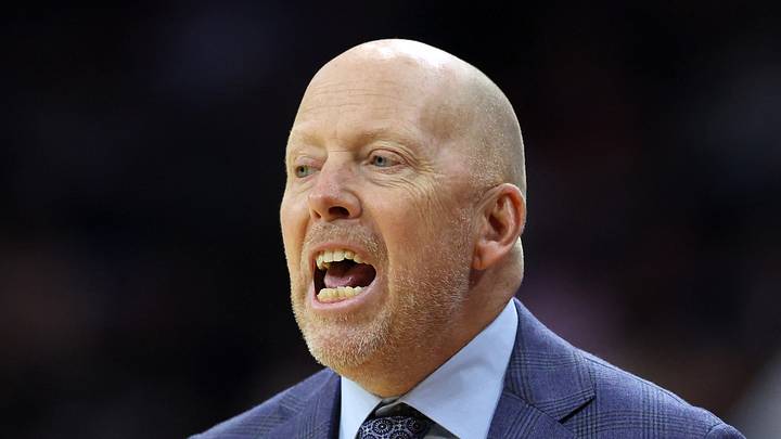 Mar 22, 2026; Philadelphia, PA, USA; UCLA Bruins head coach Mick Cronin reacts in the first half during a second round game of the men's 2026 NCAA Tournament at Xfinity Mobile Arena. Mandatory Credit: Bill Streicher-Imagn Images