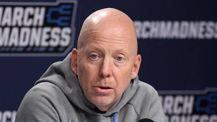 Mar 19, 2026; Philadelphia, PA, USA; UCLA Bruins head coach Mick Cronin speaks with the media before a practice session ahead of the first round of the men's 2026 NCAA Tournament at Xfinity Mobile Arena. Mandatory Credit: Bill Streicher-Imagn Images Mar 19, 2026; Philadelphia, PA, USA; UCLA Bruins head coach Mick Cronin speaks with the media before a practice session ahead of the first round of the men's 2026 NCAA Tournament at Xfinity Mobile Arena. Mandatory Credit: Bill Streicher-Imagn Images