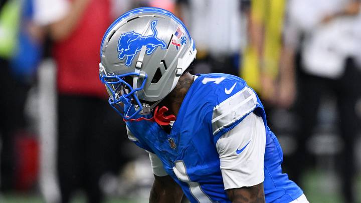 Detroit Lions wide receiver Jameson Williams (1). Detroit Lions wide receiver Jameson Williams (1).