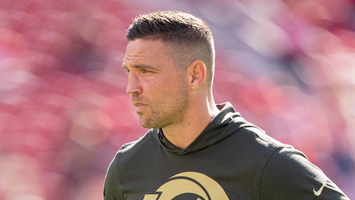 November 9, 2025; Santa Clara, California, USA; Los Angeles Rams defensive coordinator Chris Shula before the game against the San Francisco 49ers at Levi's Stadium. Mandatory Credit: Kyle Terada-Imagn Images November 9, 2025; Santa Clara, California, USA; Los Angeles Rams defensive coordinator Chris Shula before the game against the San Francisco 49ers at Levi's Stadium. Mandatory Credit: Kyle Terada-Imagn Images