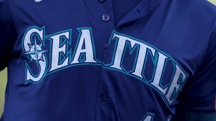  Seattle Mariners center fielder Julio Rodriguez (44) rounds third base after hitting a solo home run against the Athletics during the first inning at Sutter Health Park on July 30. 