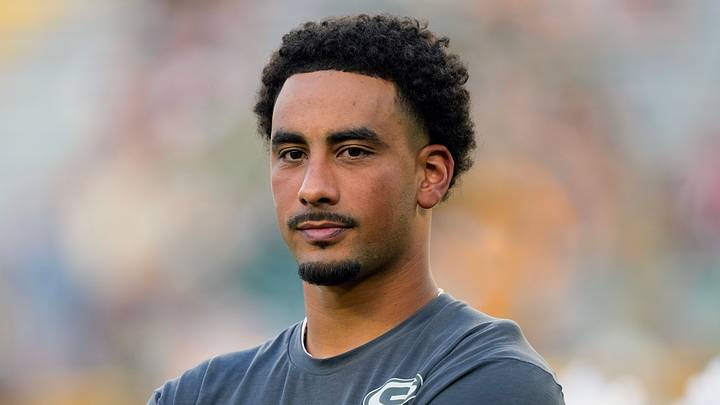 Green Bay Packers quarterback Jordan Love (10) looks on