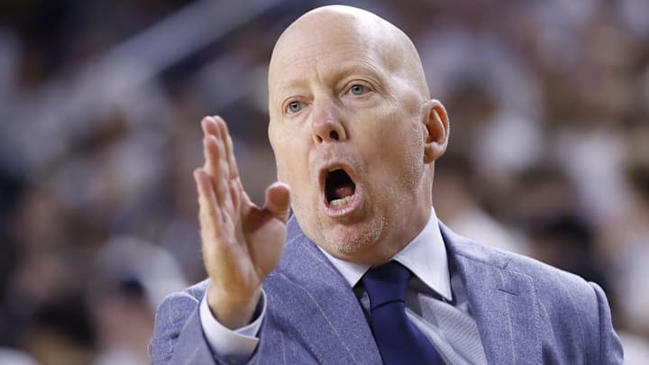 Feb 14, 2026; Ann Arbor, Michigan, USA; UCLA Bruins head coach Mick Cronin reacts in the first half against the Michigan Wolverines at Crisler Center. Mandatory Credit: Rick Osentoski-Imagn Images