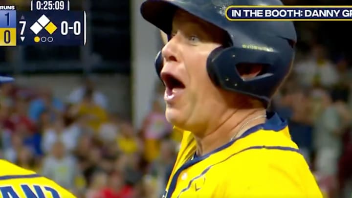 Sean Casey will never forget this appearance in a Savannah Bananas game. Sean Casey will never forget this appearance in a Savannah Bananas game.