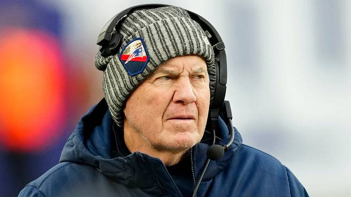 New England. Patriots Head Coach, Bill Belichick is shown at MetLife Stadium, Sunday, November 26, 2023. New England. Patriots Head Coach, Bill Belichick is shown at MetLife Stadium, Sunday, November 26, 2023.