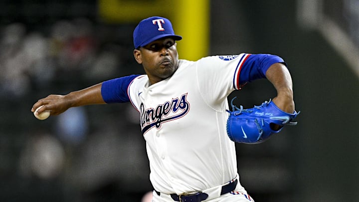 Texas Rangers starting pitcher Kumar Rocker.