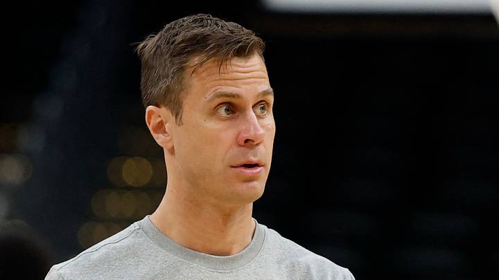 Mar 26, 2026; Washington, DC, USA; Duke Blue Devils head coach Jon Scheyer stands on the court during a practice session ahead of the east regional of the men's 2026 NCAA Tournament at Capital One Arena. Mandatory Credit: Geoff Burke-Imagn Images Mar 26, 2026; Washington, DC, USA; Duke Blue Devils head coach Jon Scheyer stands on the court during a practice session ahead of the east regional of the men's 2026 NCAA Tournament at Capital One Arena. Mandatory Credit: Geoff Burke-Imagn Images