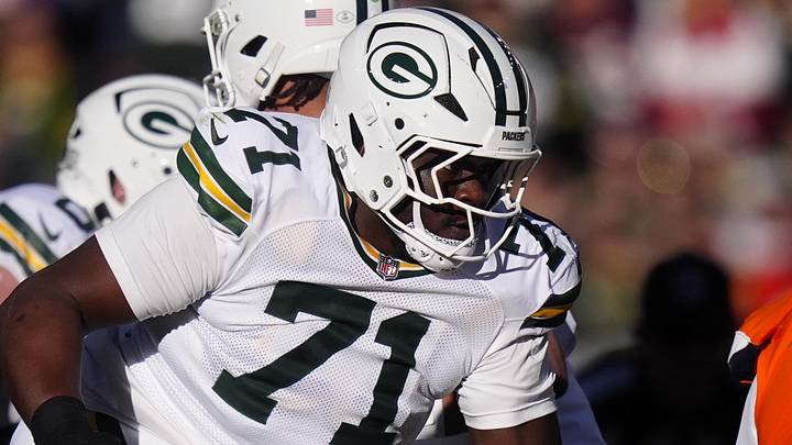 Green Bay Packers offensive lineman Anthony Belton is shown against the Denver Broncos. Green Bay Packers offensive lineman Anthony Belton is shown against the Denver Broncos.