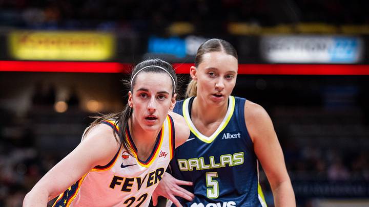 Indiana Fever guard Caitlin Clark and Dallas Wings guard Paige Bueckers