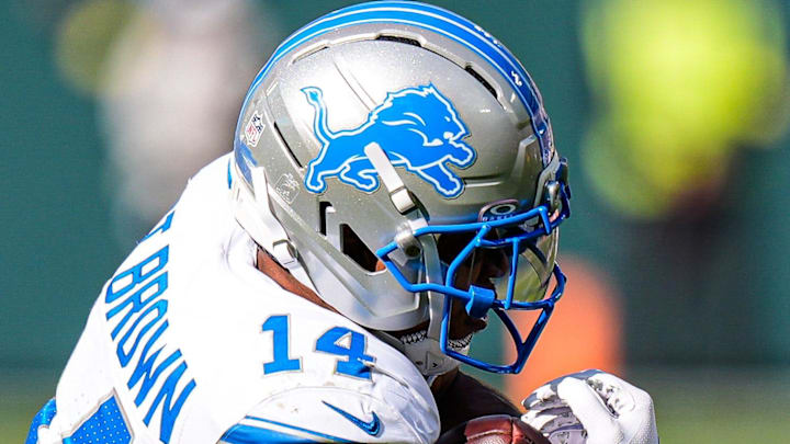 Detroit Lions wide receiver Amon-Ra St. Brown (14). Detroit Lions wide receiver Amon-Ra St. Brown (14).