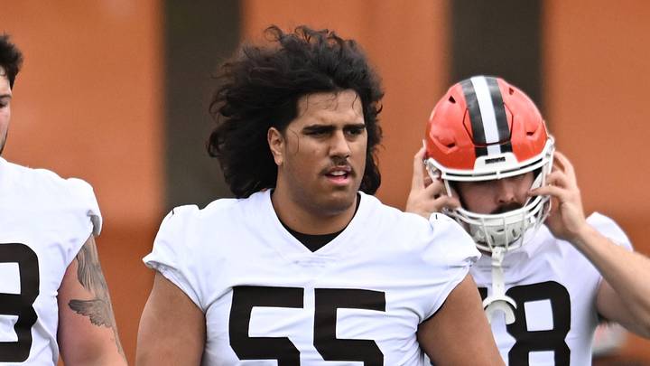 Cleveland Browns offensive tackle Spencer Fano