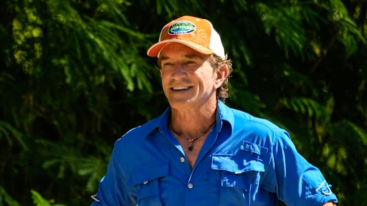 “The Devil’s Shoes” – A major shakeup hits the game when two tribes turn to three. New tribe members size each other up, but with only four players on each tribe, there is not much room to hide. Then, heat and exhaustion take a major toll on one castaway, on SURVIVOR, Wednesday, Oct. 29. Pictured (L-R): Jeff Probst. Photo: Robert Voets/CBS ©2025 CBS Broadcasting, Inc. All Rights Reserved. “The Devil’s Shoes” – A major shakeup hits the game when two tribes turn to three. New tribe members size each other up, but with only four players on each tribe, there is not much room to hide. Then, heat and exhaustion take a major toll on one castaway, on SURVIVOR, Wednesday, Oct. 29. Pictured (L-R): Jeff Probst. Photo: Robert Voets/CBS ©2025 CBS Broadcasting, Inc. All Rights Reserved.