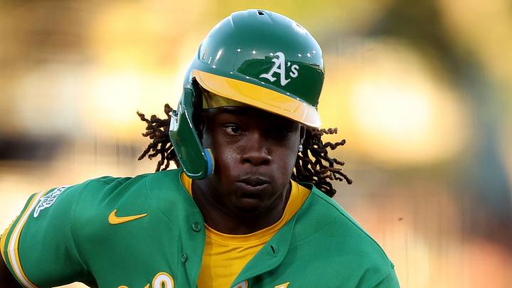 Aug 26, 2026; West Sacramento, California, USA; Athletics right fielder Lawrence Butler (4) runs to third base on a base hit by first baseman Tommy White (not pictured) in a game against the Minnesota Twins during the fourth inning Sutter Health Park. Mandatory Credit: Dennis Lee-Imagn Images Aug 26, 2026; West Sacramento, California, USA; Athletics right fielder Lawrence Butler (4) runs to third base on a base hit by first baseman Tommy White (not pictured) in a game against the Minnesota Twins during the fourth inning Sutter Health Park. Mandatory Credit: Dennis Lee-Imagn Images