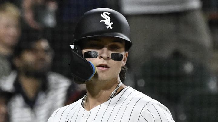 Sep 9, 2025; Chicago, Illinois, USA; Chicago White Sox outfielder Brooks Baldwin (27) scores during the fifth inning against the Tampa Bay Rays at Rate Field. Mandatory Credit: Matt Marton-Imagn Images Sep 9, 2025; Chicago, Illinois, USA; Chicago White Sox outfielder Brooks Baldwin (27) scores during the fifth inning against the Tampa Bay Rays at Rate Field. Mandatory Credit: Matt Marton-Imagn Images