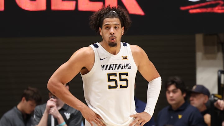 West Virginia University center Harlan Obioha West Virginia University center Harlan Obioha