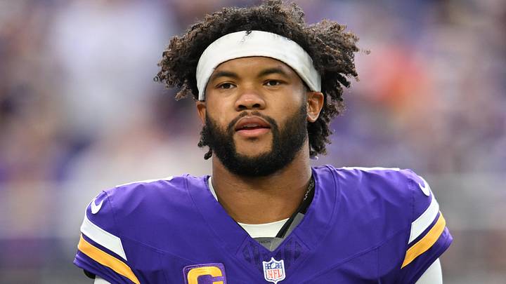 Minnesota Vikings quarterback Kyler Murray before the game against the Indianapolis Colts.  Mandatory Credit: Jeffrey Becker-Imagn Images