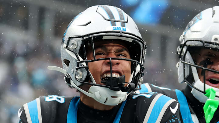 Carolina Panthers wide receiver Jalen Coker