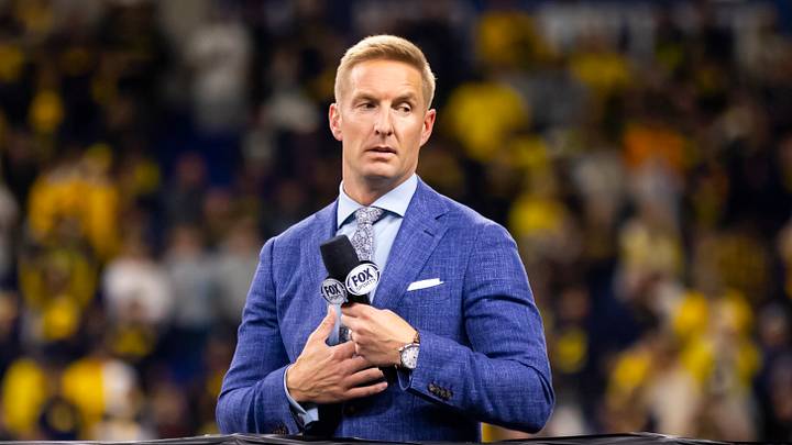 Dec 4, 2021; Indianapolis, IN, USA; Fox Sports analyst Joel Klatt during the Michigan Wolverines game against the Iowa Hawkeyes in the Big Ten Conference championship game at Lucas Oil Stadium. Mandatory Credit: Mark J. Rebilas-USA TODAY Sports Dec 4, 2021; Indianapolis, IN, USA; Fox Sports analyst Joel Klatt during the Michigan Wolverines game against the Iowa Hawkeyes in the Big Ten Conference championship game at Lucas Oil Stadium. Mandatory Credit: Mark J. Rebilas-USA TODAY Sports