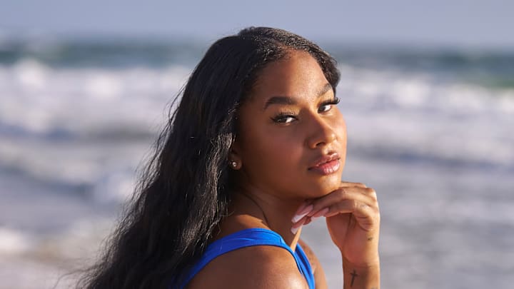 Jordan Chiles was photographed by Ben Horton at The Boca Raton.