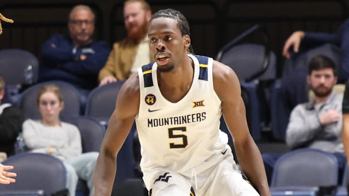West Virginia University guard Toby Okani West Virginia University guard Toby Okani