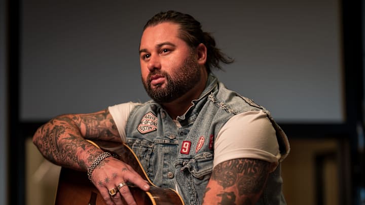 Koe Wetzel poses for a portrait at RCA Studio A in Nashville, Tenn., Wednesday, June 5, 2024.