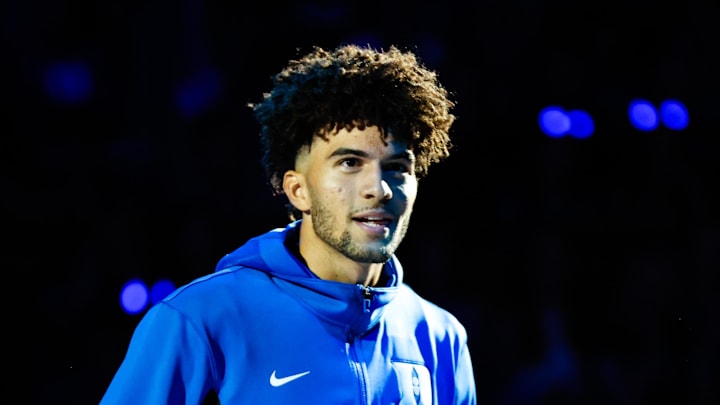 Oct 3, 2025; Durham, NC, USA; Duke Blue Devils forward Cameron Boozer (12) is introduced during player introductions at the Countdown to Craziness at the Cameron Indoor Stadium. Mandatory Credit: Jaylynn Nash-Imagn Images Oct 3, 2025; Durham, NC, USA; Duke Blue Devils forward Cameron Boozer (12) is introduced during player introductions at the Countdown to Craziness at the Cameron Indoor Stadium. Mandatory Credit: Jaylynn Nash-Imagn Images