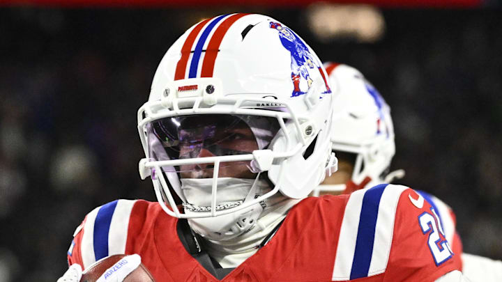 New England Patriots cornerback Marcus Jones returns a punt for a touchdown against the New York Giants New England Patriots cornerback Marcus Jones returns a punt for a touchdown against the New York Giants