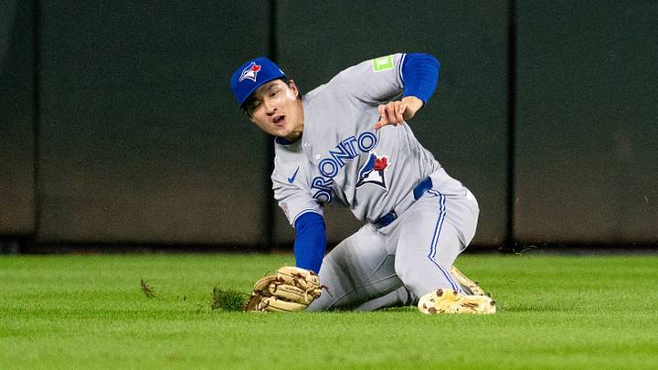 Toronto Blue Jays outfielder Brett Bateman).  Mandatory Credit: Jamie LeBlanc-Imagn Images