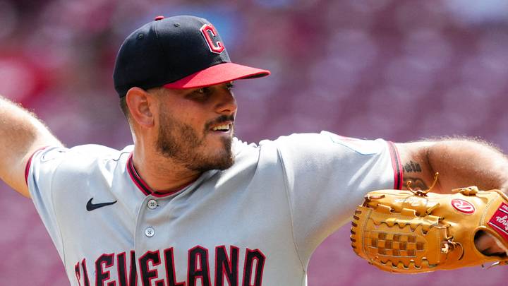 Jul 28, 2026; Cincinnati, Ohio, USA; Cleveland Guardians pitcher Franco Aleman throws against the Cincinnati Reds in the fifth inning at Great American Ball Park. Mandatory Credit: Aaron Doster-Imagn Images Jul 28, 2026; Cincinnati, Ohio, USA; Cleveland Guardians pitcher Franco Aleman throws against the Cincinnati Reds in the fifth inning at Great American Ball Park. Mandatory Credit: Aaron Doster-Imagn Images
